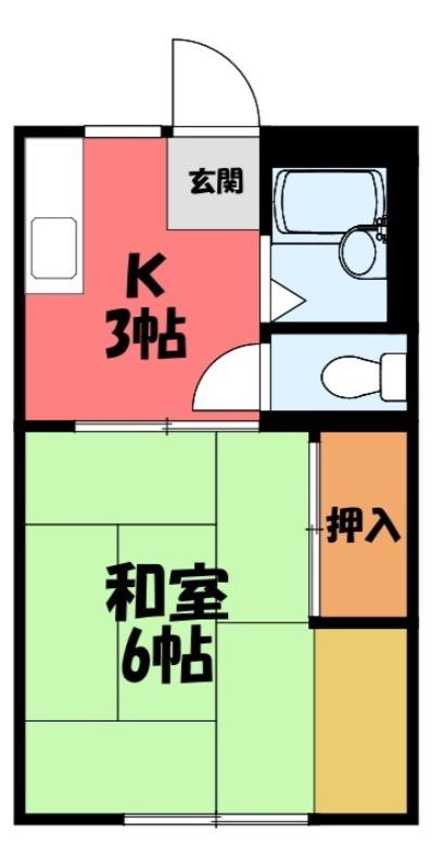 トキワコーポ(1K/1階)の間取り写真
