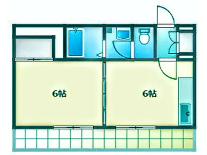 美装コーポラス(1DK/4階)の間取り写真