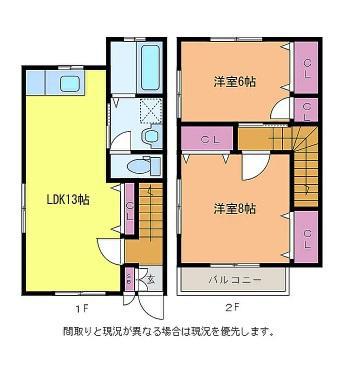 サンセットヴィラ(2LDK/1階)の間取り写真