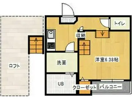 レジデンスカミマエヅRESIDENCEKAMIMAEZU(1K/1階)の間取り写真