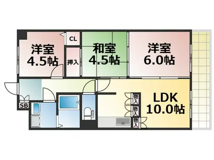 ツインコートM(3LDK/2階)の間取り写真