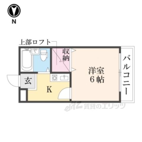プレアール東生駒(1K/3階)の間取り写真