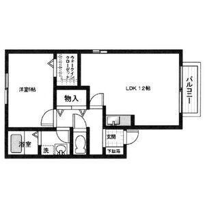 GRACE岸和田(1LDK/2階)の間取り写真