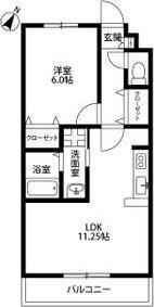 アンプルールリーブルAZUMI(1LDK/2階)の間取り写真