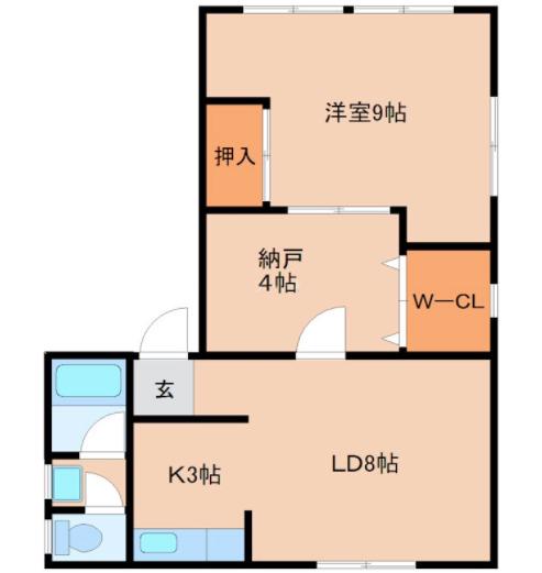 大手町ビル(1SLDK/3階)の間取り写真