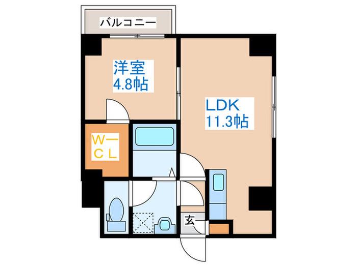 リーバ・デル・マーレ(1LDK/3階)の間取り写真