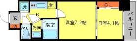 SERENITE本町エコート(1LDK/8階)の間取り写真