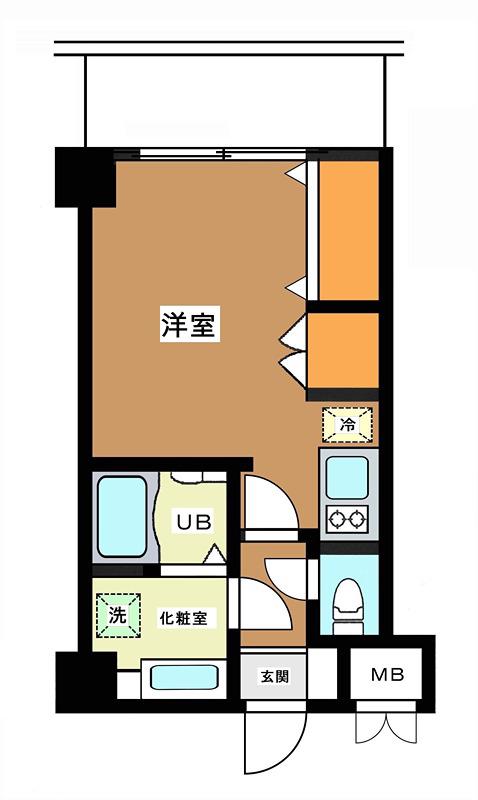 レスピール羽田(ワンルーム/2階)の間取り写真