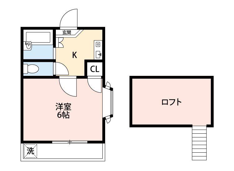 ライズ国府(1K/1階)の間取り写真