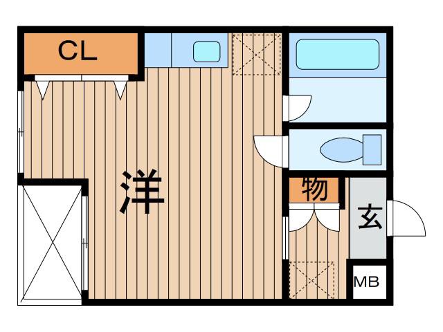 レジナス蕨(ワンルーム/1階)の間取り写真