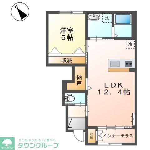 ジュアン(1LDK/1階)の間取り写真