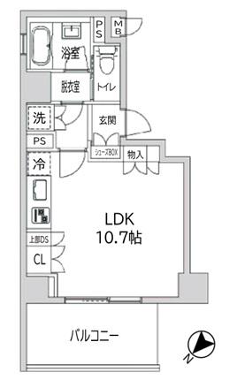 ダイナシティ新小岩(ワンルーム/2階)の間取り写真
