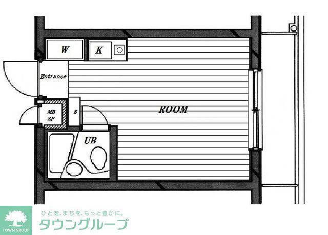 東高円寺アムフラット(ワンルーム/2階)の間取り写真