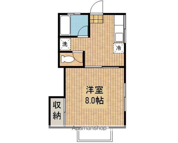 パステルハウス(1DK/2階)の間取り写真