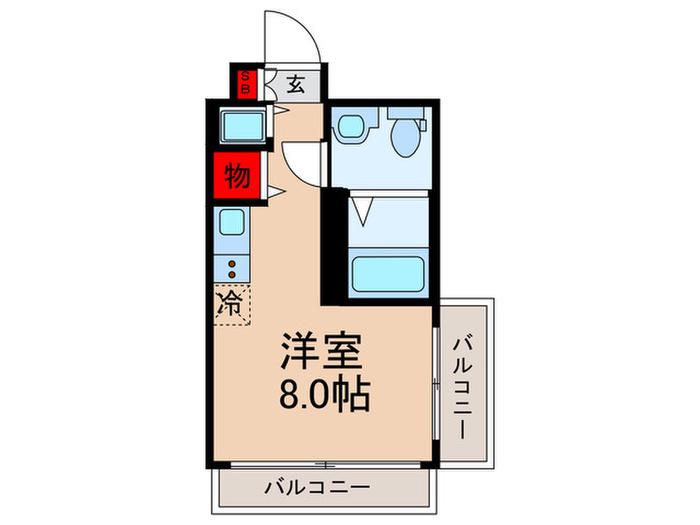 LIEBE高田馬場(ワンルーム/4階)の間取り写真
