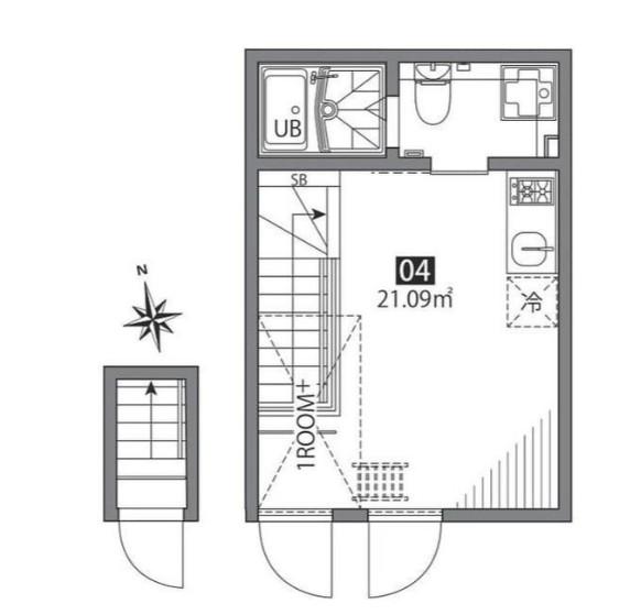 東新宿ハウス(ワンルーム/2階)の間取り写真