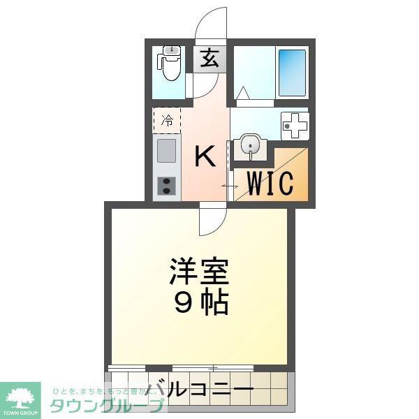 ガーデンホワイト(1K/1階)の間取り写真