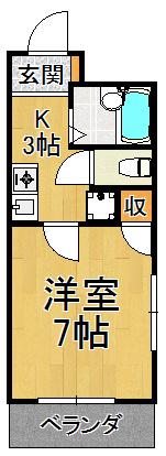 リッチライフ10(1K/3階)の間取り写真