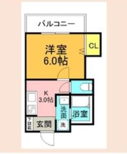 ファーストプラザ(1K/2階)の間取り写真