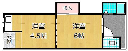 中条文化(2K/1階)の間取り写真