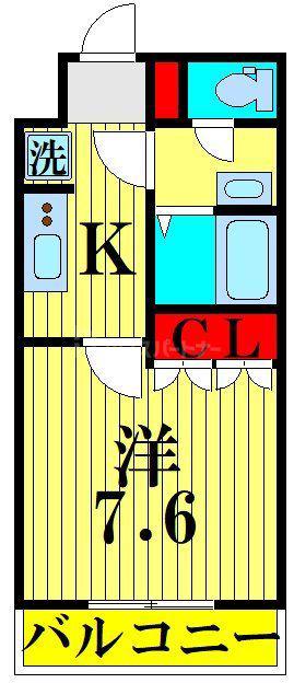 リュール(1K/1階)の間取り写真