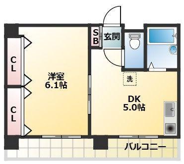 アドレス下北沢(1DK/4階)の間取り写真