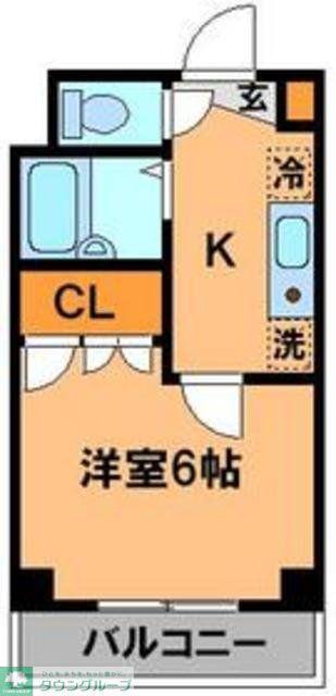 ベイステート安間(1K/5階)の間取り写真