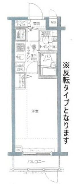 トーシンフェニックス五反田(1K/1階)の間取り写真