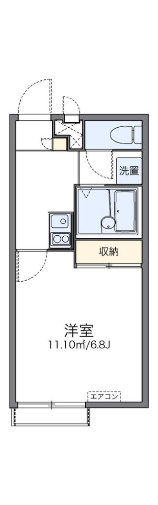 レオパレスグリーンヴィラ(1K/2階)の間取り写真