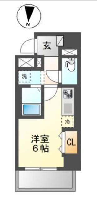 CANAAN HEIM(ワンルーム/6階)の間取り写真