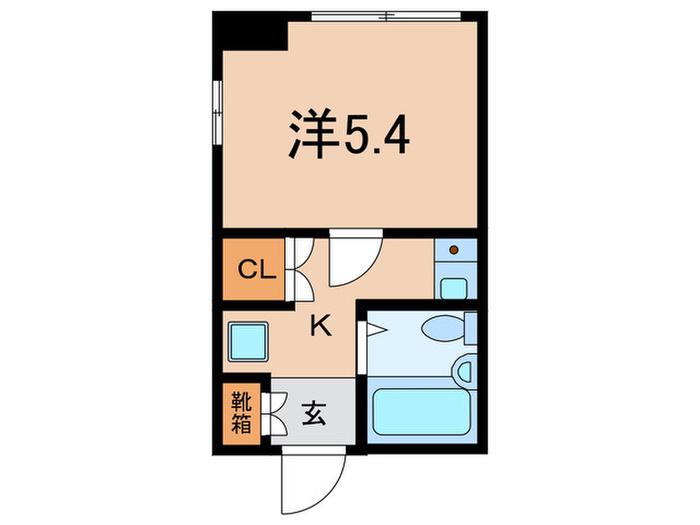 サンシャイン中道(1K/1階)の間取り写真