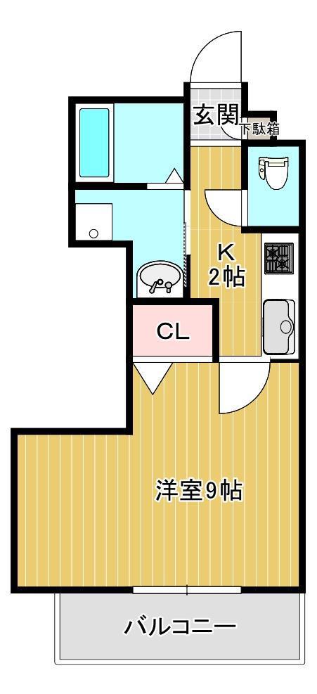 YSBLD.22(1K/1階)の間取り写真