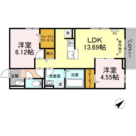 MIWASTAGEIII(2LDK/2階)の間取り写真