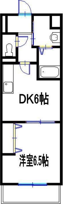 ノースエスペランサ(1DK/2階)の間取り写真