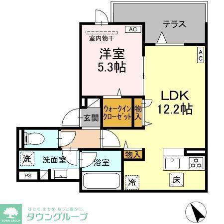 ASSET-COURT世田谷船橋(1LDK/3階)の間取り写真