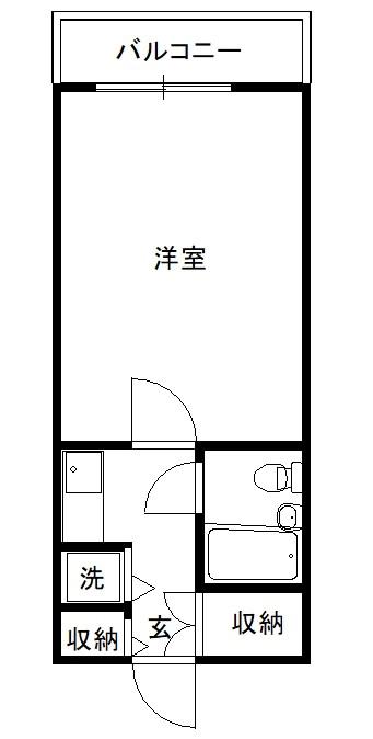 藤和シティコープ大手前II(1K/5階)の間取り写真