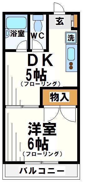 ブルーフォリストII(1DK/1階)の間取り写真
