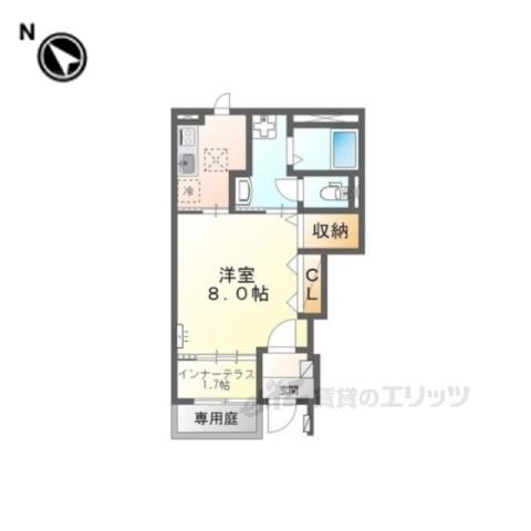 フリージア R(1K/1階)の間取り写真