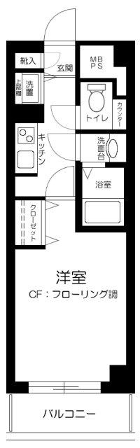 メゾン・ド・ヴィレ荻窪(1K/7階)の間取り写真