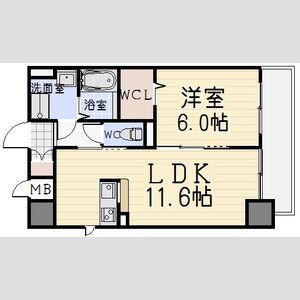 グランツ泉(1LDK/2階)の間取り写真