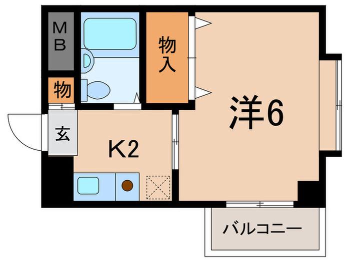 サニ-コートII(1K/2階)の間取り写真