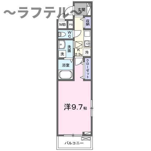 オークランドコーポ(1K/1階)の間取り写真