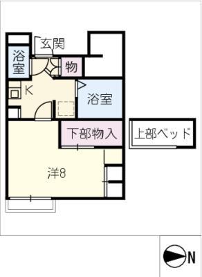 メゾンド東大杉(1K/1階)の間取り写真