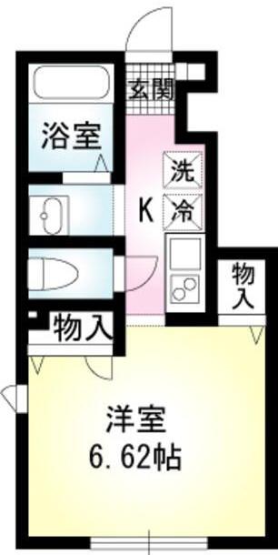 ぜみなある(1K/1階)の間取り写真