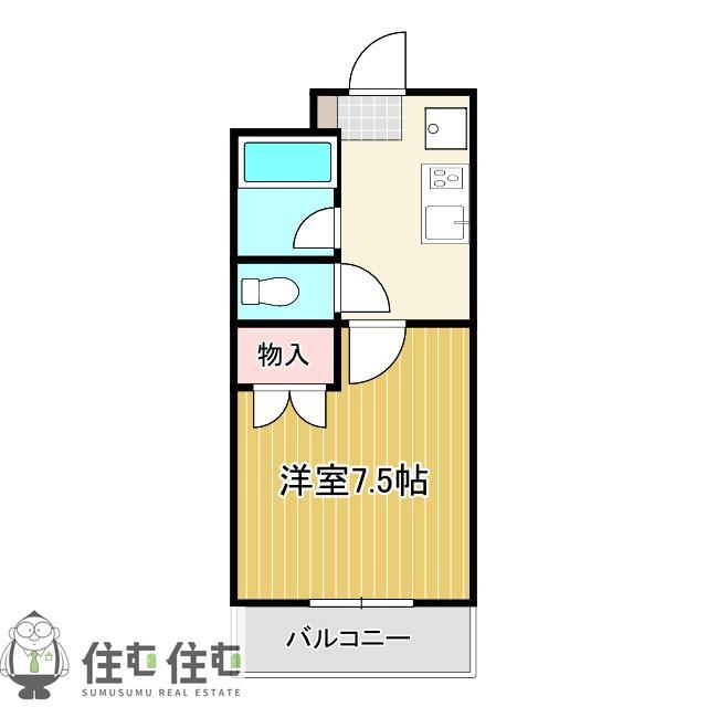 GBII(1K/3階)の間取り写真