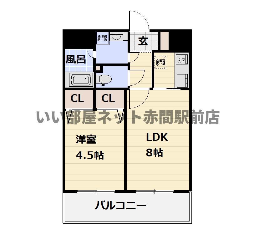 エルグランディ(1LDK/7階)の間取り写真