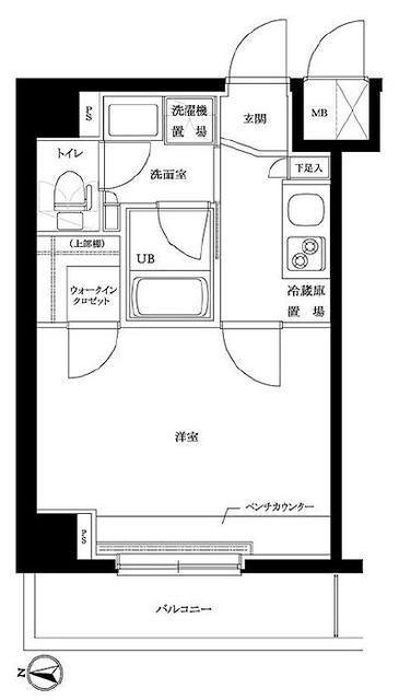ルーブル上高井戸弐番館(1K/5階)の間取り写真