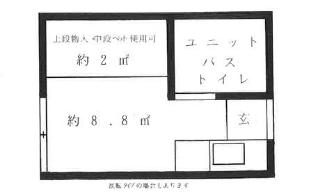 矢口第2ハイツ(ワンルーム/2階)の間取り写真