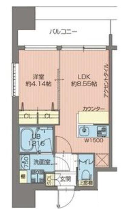 プレジオ城北(1LDK/10階)の間取り写真