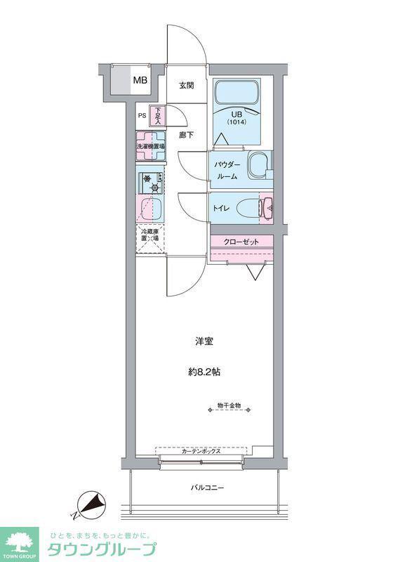 RELUXIA TOKYO イーストIII(1K/4階)の間取り写真